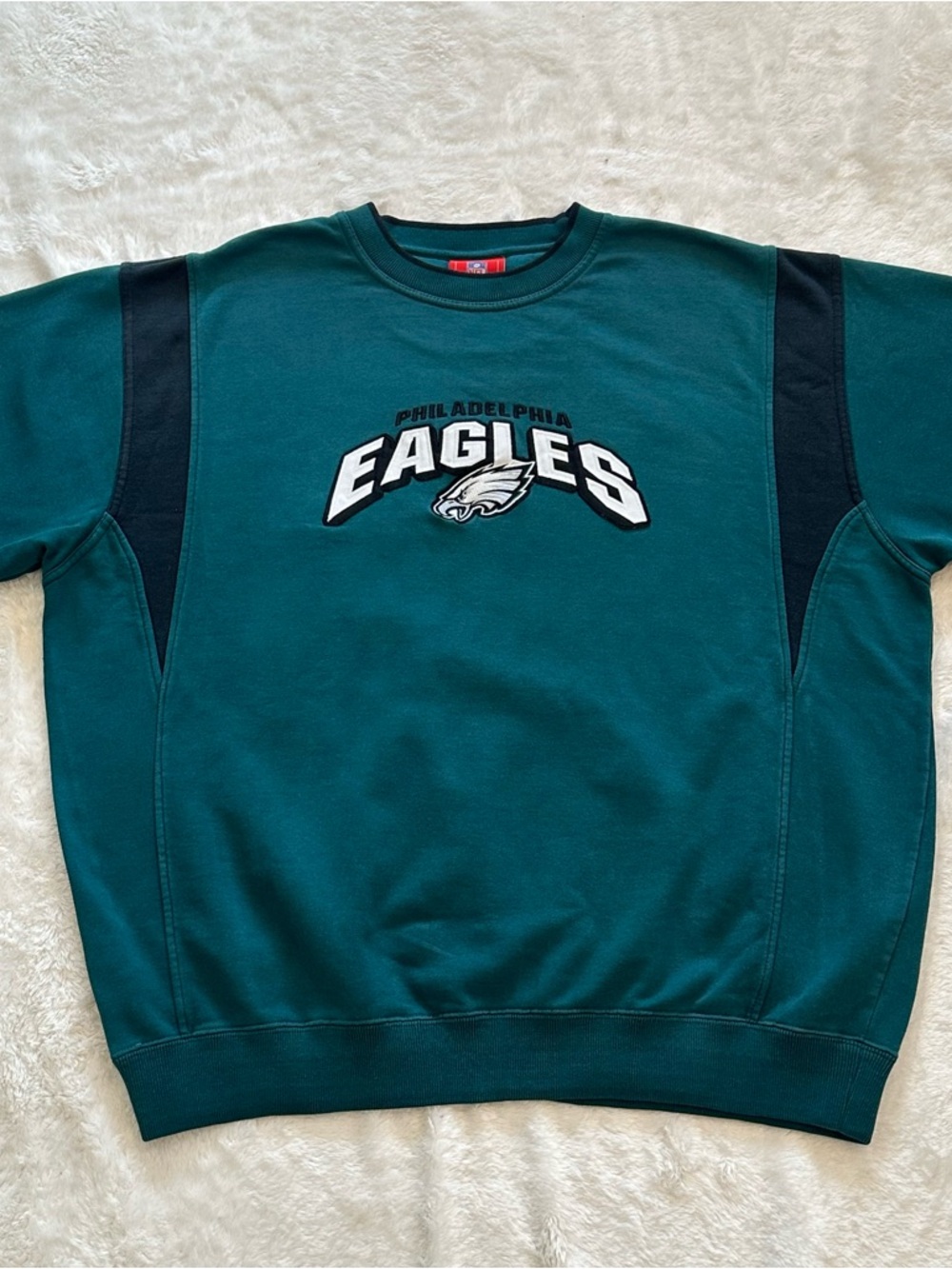Vintage Y2K Philadelphia Eagles Crewneck Sweatshirt Size XL Embroidered -26x27.5